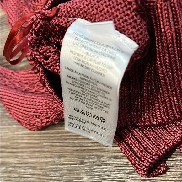 Free People Red Knit Tank Top NWT - Picture 6 of 7